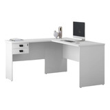 Mesa Em L 120 Friza Branco