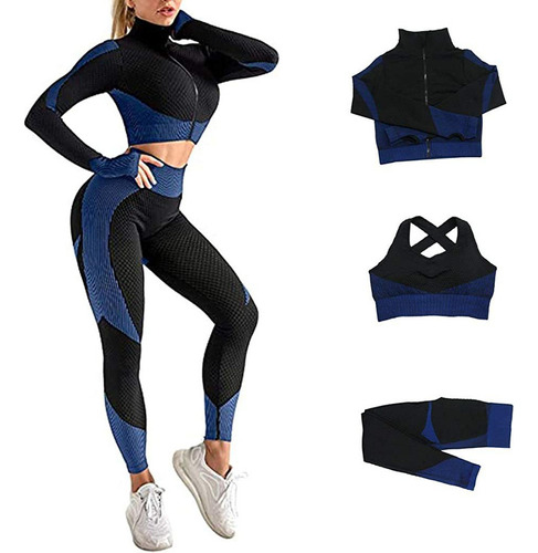 3pcs Ropa De Gimnasia Para Mujer Ropa Deportiva Ropa De Yoga