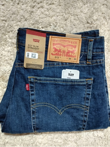 Pantalón Mezclilla Hombre Levi's 513 Slim, Talla 34x30 (755)