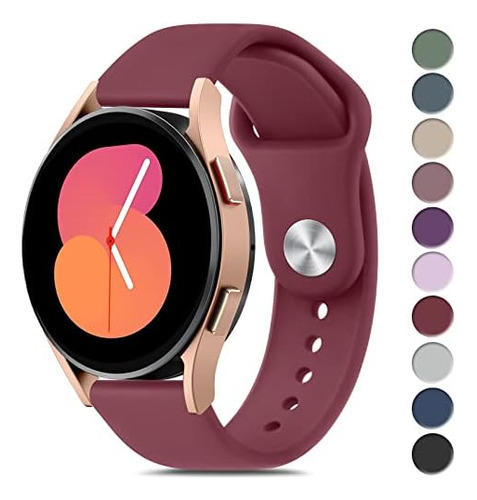 Malla De Silicona Para Samsung Galaxy Watch 5/5 Pro Vino Tin