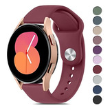 Malla De Silicona Para Samsung Galaxy Watch 5/5 Pro Vino Tin