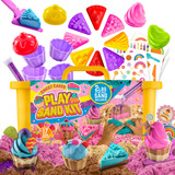 Girlzone Sweet Cakes - Kit De Arena Sensorial Moldeable, 2 .