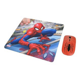 Kit Mouse Inalambrico Y Mouse Pad Spider Man 1 / Tecnocenter