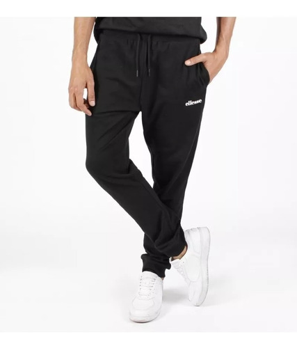 Pantalon De Buzo Ellesse Negro // Jogger Con Puño 