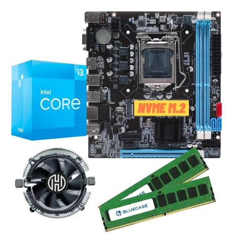 Kit Placa Mãe  Lga1155 B75 M2 + I3 3220 + 8gb + Gigalan