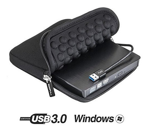 Unidad De Dvd Externa Usb 3.0 Con Funda Protectora Bolsa De