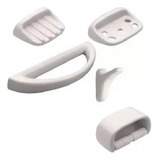 Accesorios Baño Ferrum Traful De Pegar 5 Pzas Blanco