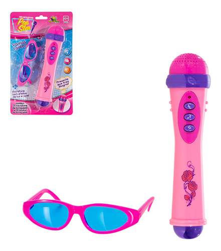 Óculos Com  Microfone De Brinquedo Conjunto Pop Star
