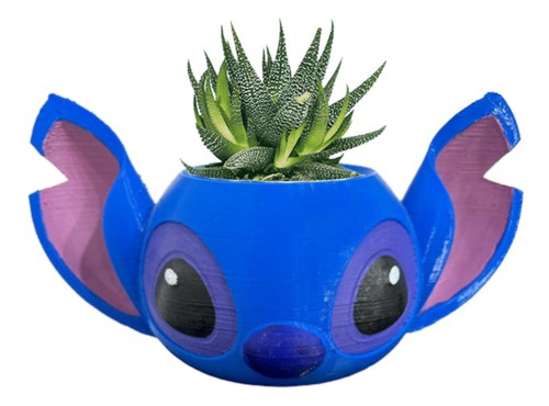 Maceta Stitch Para Cactus Y Suculentas Decoracion Jardin