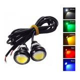 Par De Led Parafuso Rosca Olho Águia Carro Moto Universal