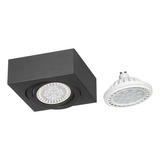 Spot Plafón Box Eco 1 Luz Móvil Con Lampara Led Ar111 Gu10