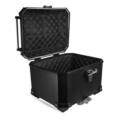Baú Traseiro GP Tech 45L ABS Preto Motocicleta Case IP68 Antifurto | Frete grátis