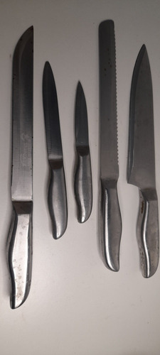 Cuchillos Para Cocina  Vintage X 5 Unidades Con Soporte