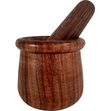 Mortero Molcajete Tamulador Cuenco Bowl Madera Tzalam Salsa