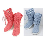 Zapato Artesanal En Crochet Dami Calzado Alto Confort