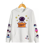 Buzo Buso Hoodie Capota Astronauta Pack Kawaii Unisex Adulto