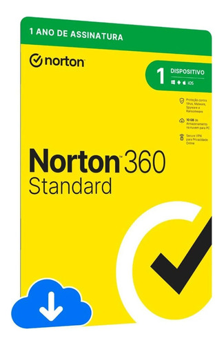 Norton 360 Antivirus Standard 1 Dispositivo 12 Meses