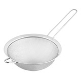 Peneira De Aço Inox 20cmx8cm Luxo Moderna Utensílio Cozinha