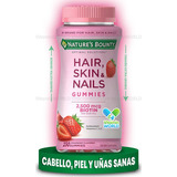 Nature's Bounty Hair Skin Nails 2500 Mcg Biotina 230 Gomitas Sabor Fresa