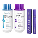 Forever Liss Semi Definitiva Kit 2x300ml E Xô Frizz 10g 