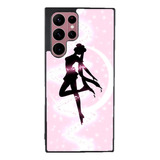 Funda Para Galaxy Sailor Moon Fondo Rosa Sombra Negro