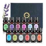 Kit De 12 Aceites Esenciales 100% Natural Para Difusor Y Spa