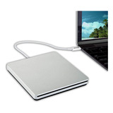 Grabadora Portatil Ploveyy Usb 3.0/type-c Cd/dvd Rom Silver