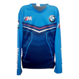 Playera  Bmw Chooper Motociclismo Motorrad Hombre Azul Bmw