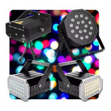 Combo Luces Dj Led Movil Proton 18 + Laser + 2 Flash Premium