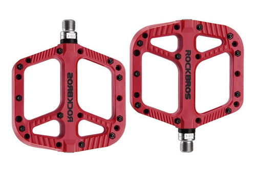 Pedales Para Bicicleta Antiderrapantes Rockbros Rojo