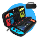 Case Capa Estojo Para Nintendo Switch Oled Porta Jogos Preto