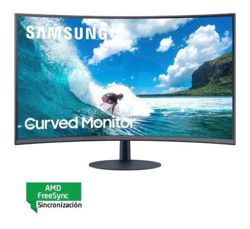 Monitor Samsung 27 Curvo 1920x1080 75hz 4ms Hdmi- Boleta Color Negro
