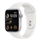 Apple Watch Se Gps - Caja De Aluminio Plata 44 Mm - Correa Deportiva Blanca - Patrón - Distribuidor Autorizado