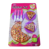 Set Cocina Y Comiditas En Blister Pizza Y Utensilios Funtoys