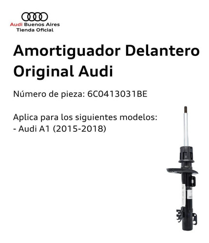 Amortiguador Delantero Audi A1 2015 Al 2018 Foto 2