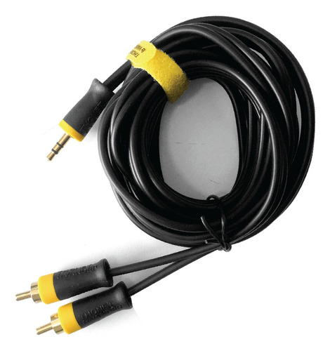 Cable De Audio 2 Rca A Mini Plug Oro 24k 2 Mts Ideal Tv Pc 