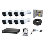 Kit 8 Camaras 5mp Con Microfono Dvr 8 Ch Dahua 2tb Purple 