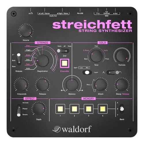 Modulo Waldorf Streichffet Sintetizador Strings Polifônico