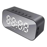 Radio Reloj + Despertador Recargable Bluetooth Parlante Led