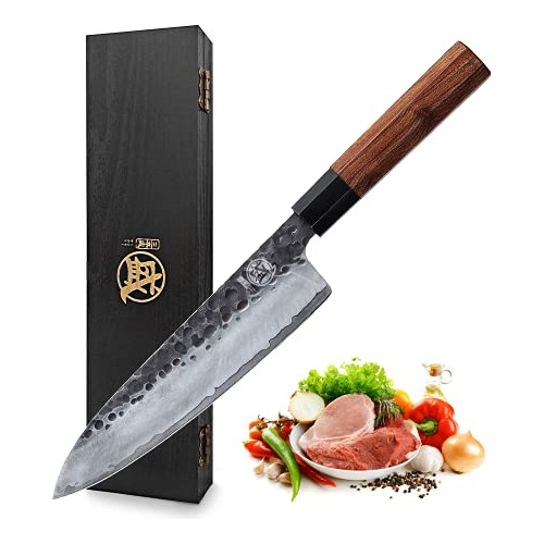 Cuchillo De Chef Gyuto Japones Profesional Forjado A Mano