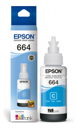 Botella Tinta Epson 664 Cyan