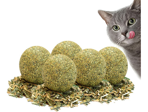 X5 Juguetes  Bolas Catnip Cosas De Gatos Hierba Gatuna Snack