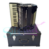 Acordeon Cadenza 80 Baixos Cd80/37 Preto C/bag