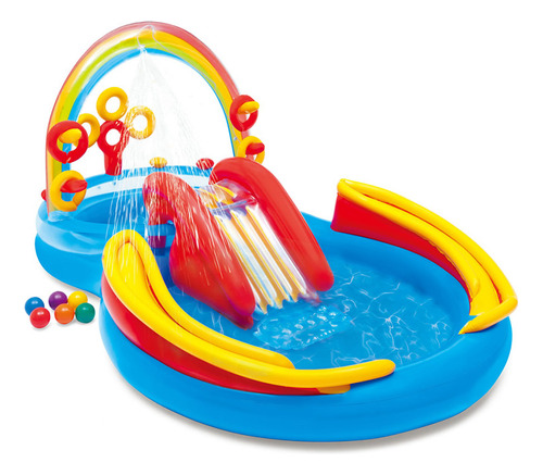 Intex Juego Acuatico Alberca Inflable Arcoiris Niño 57453np 