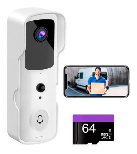 Camara Timbre Wifi 1080p Monitoreo En Vivo + Micro Sd 64gb