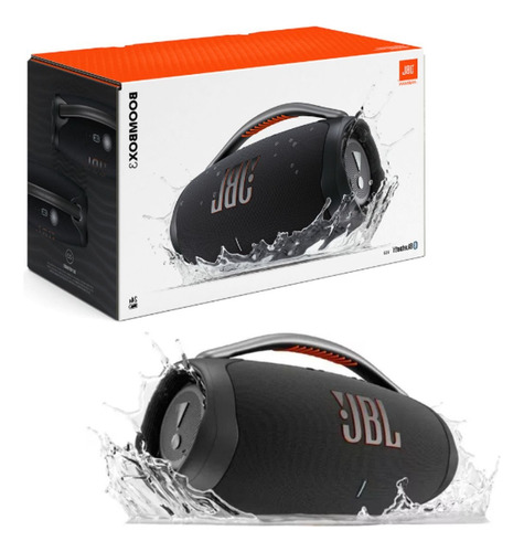 Caixa De Som Jbl Boombox 3 Bluetooth Prova D'água Portátil 