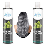 2 Shampoo Organo Nogal Sheló Matiza Reaviva Color Canas