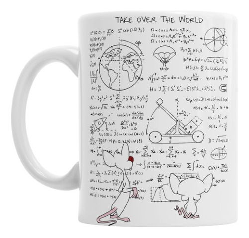 Taza De Ceramica Take Orver The World Pinky Y Cerebro