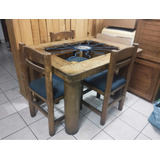 Mesa Rustica 4 Sillas