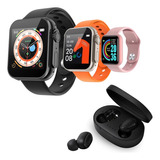 Kit Relogio + Fone Airdots Smartwatch D20 Y68 Bluetooth Nfe